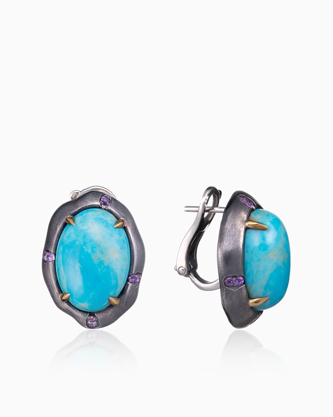 Серьги из серебра 925 с бирюзой