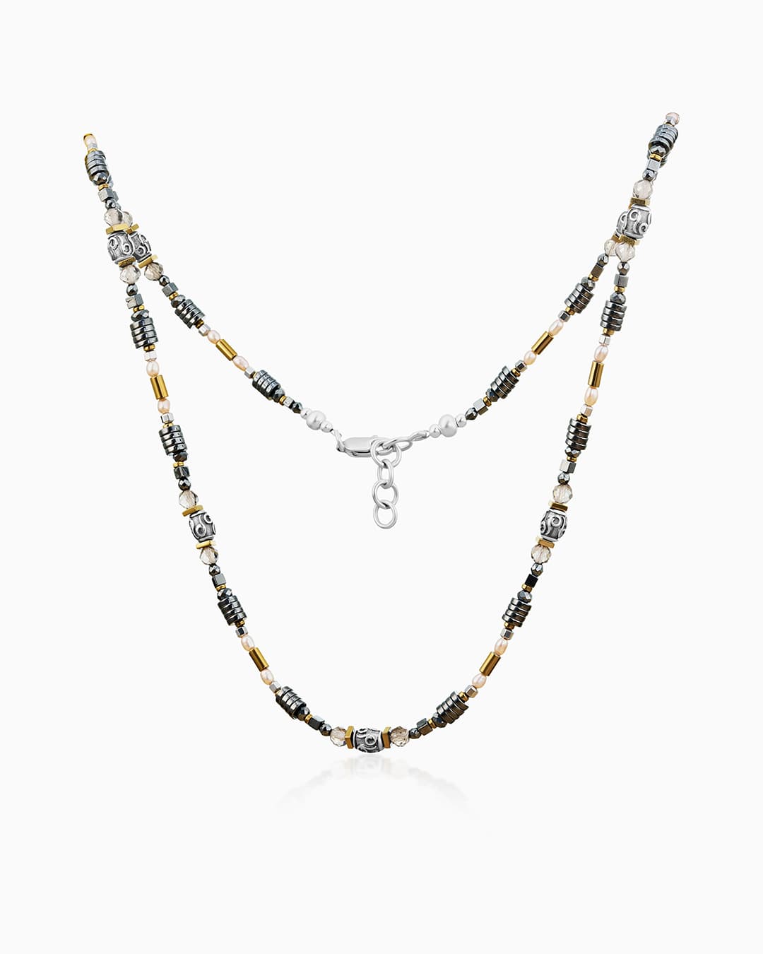 Колье из серебра 925 с кварцем