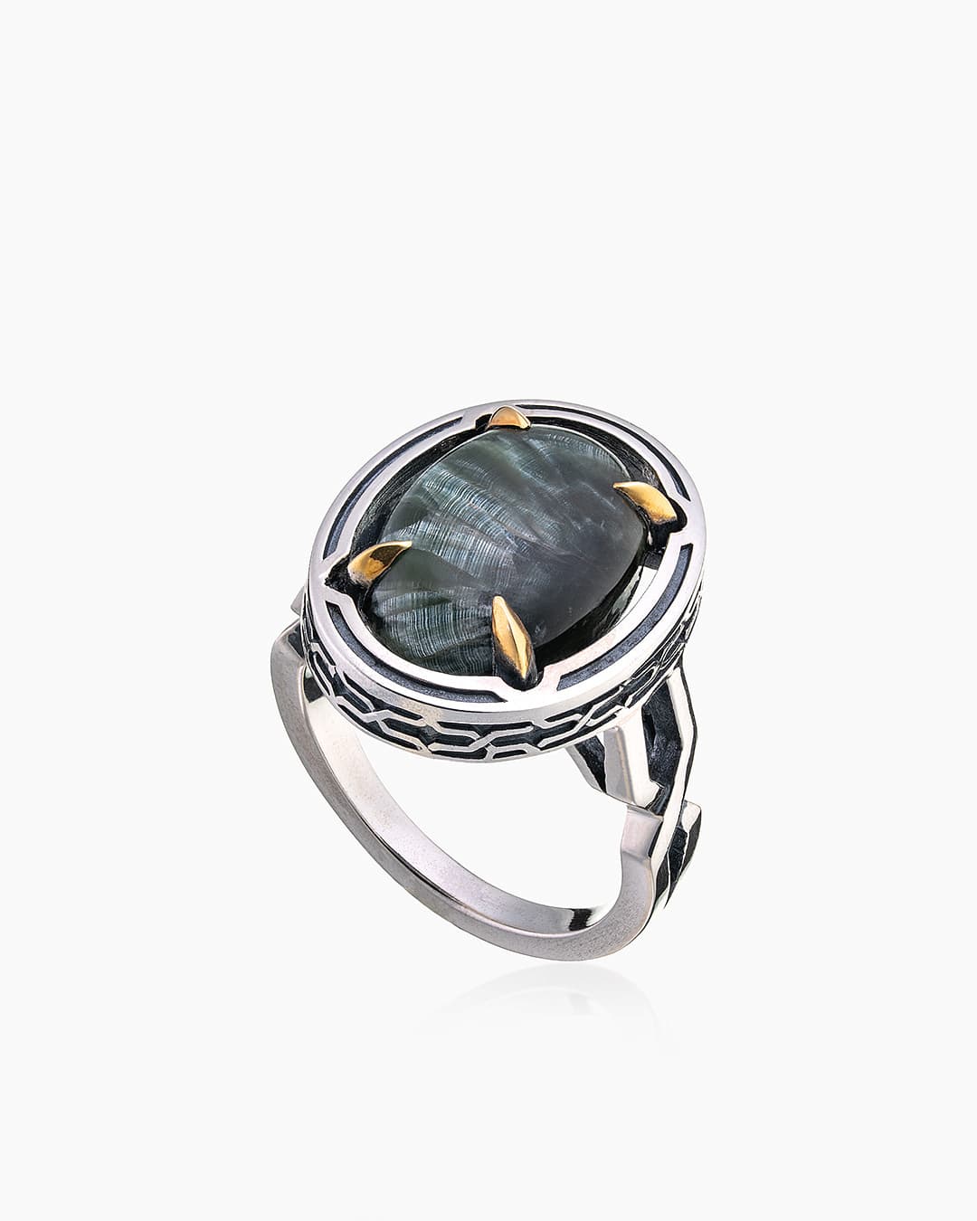 Кольцо из серебра 925 с серафинитами