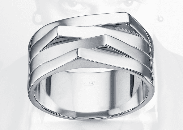 Кольцо из серебра 925 без вставки