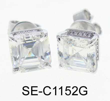 Серьги из серебра 925 с кубическим цирконием