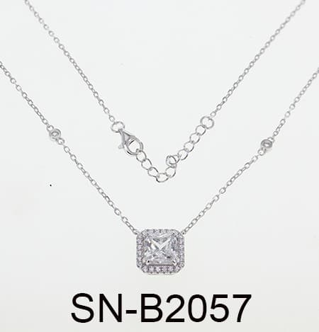 Колье из серебра 925 с кубическим цирконием