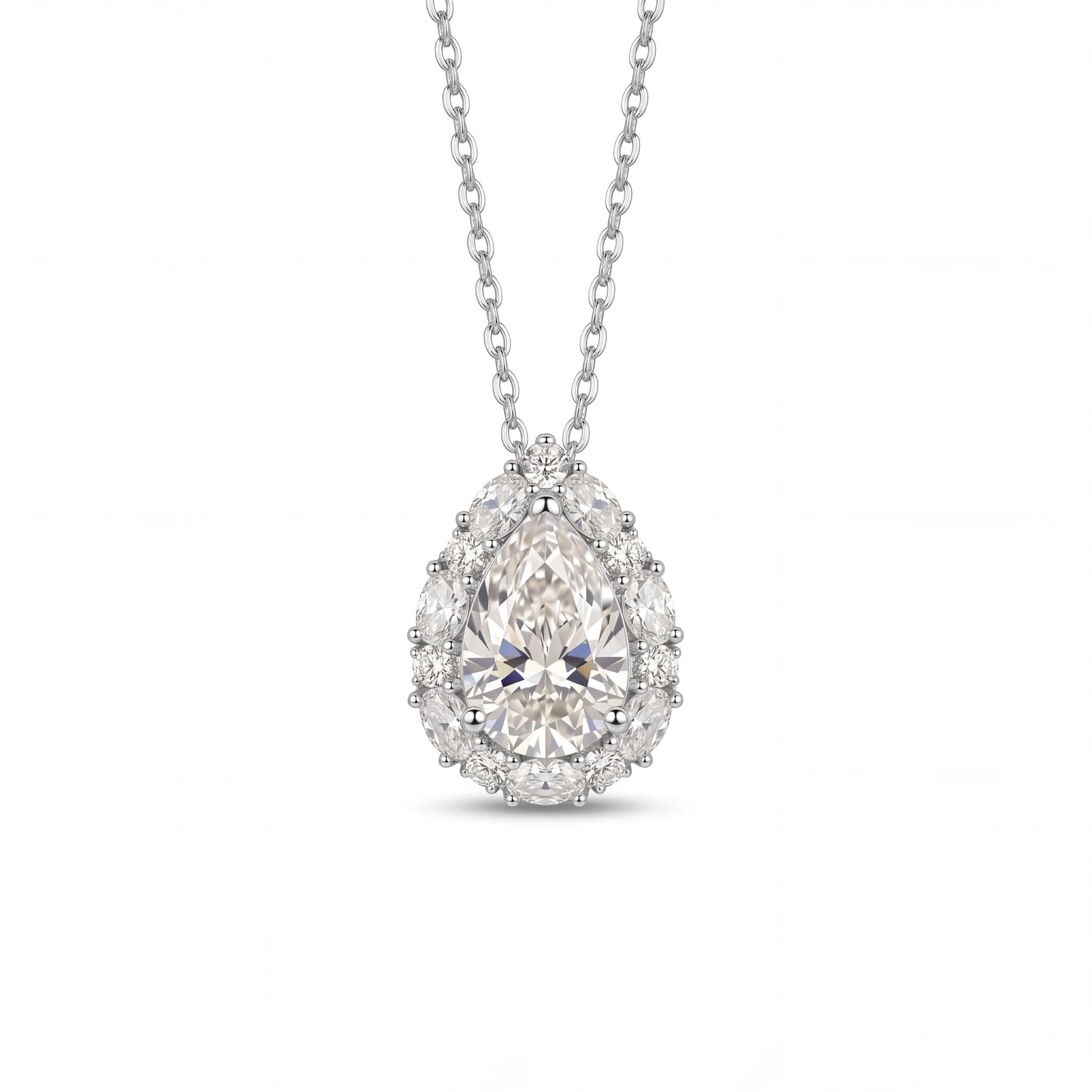 Колье из серебра 925 с кубическим цирконием