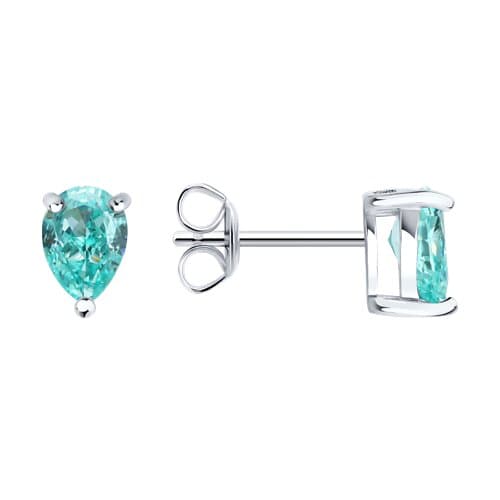 Серьги из серебра 925 с фианитами