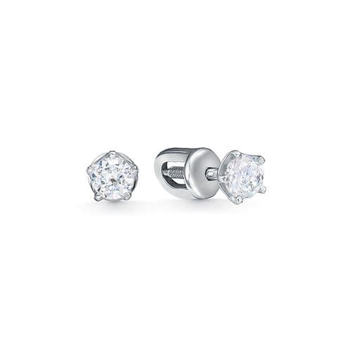 Серьги из серебра 925 с фианитами