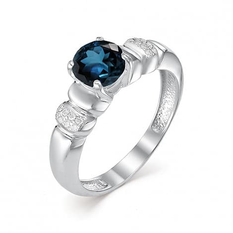 Кольцо из серебра 925 с ювелирным стеклом