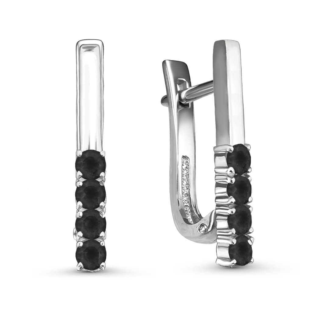 Серьги из золота 585 с бриллиантом