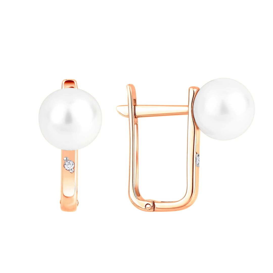 Серьги из золота 585 с жемчугом