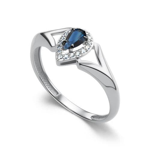 Кольцо из золота 585 с сапфирами