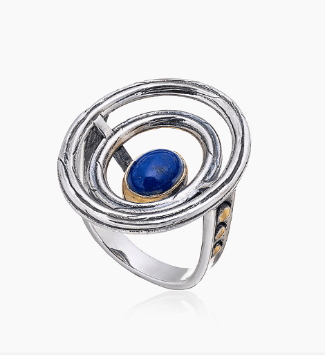 Кольцо из серебра 925 с лазуритом