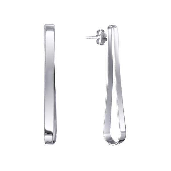 Серьги из серебра 925 без вставки