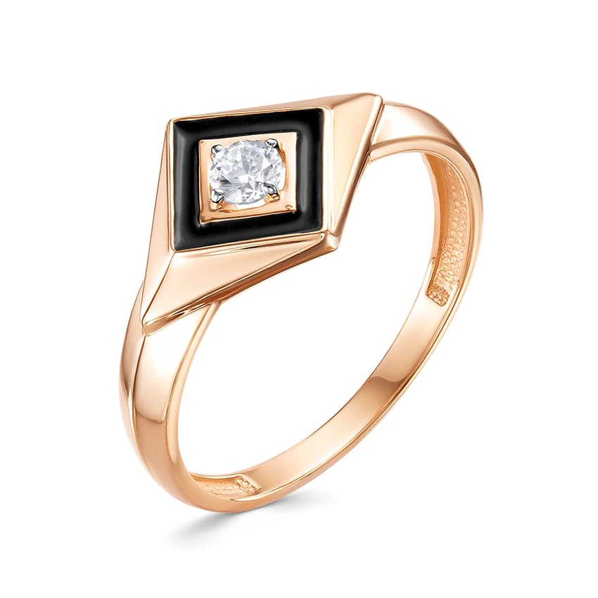 Кольцо из золота 585 с эмалью