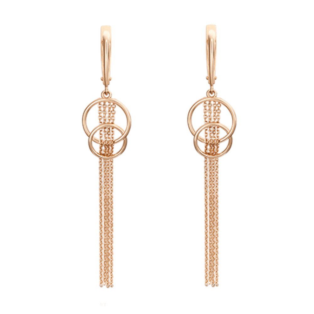 Серьги из золота 585 без вставки