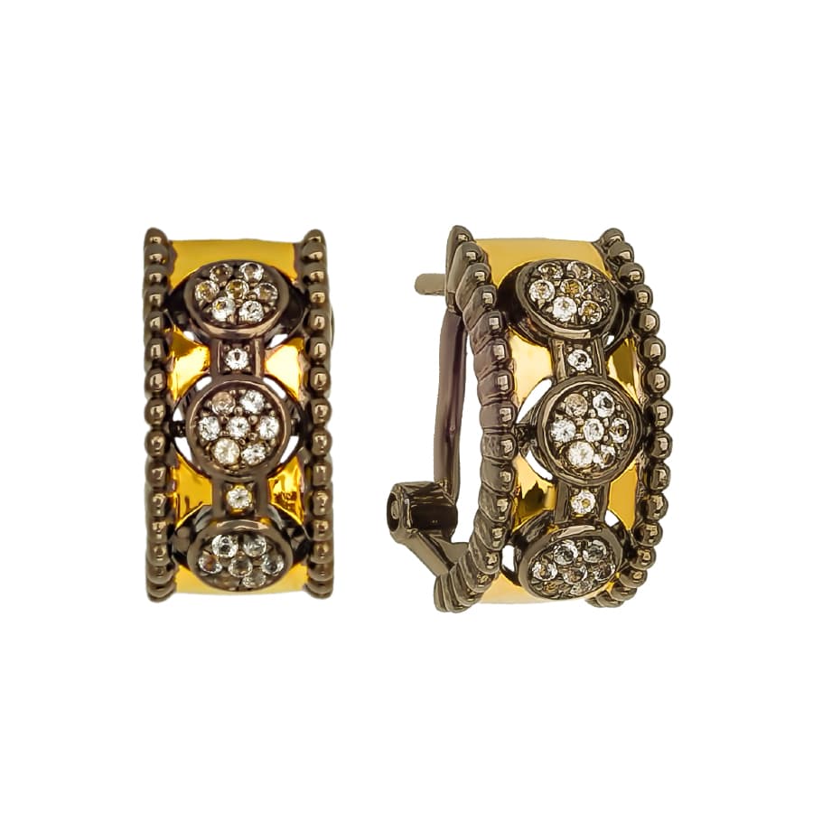 Серьги из серебра 925 с топазами