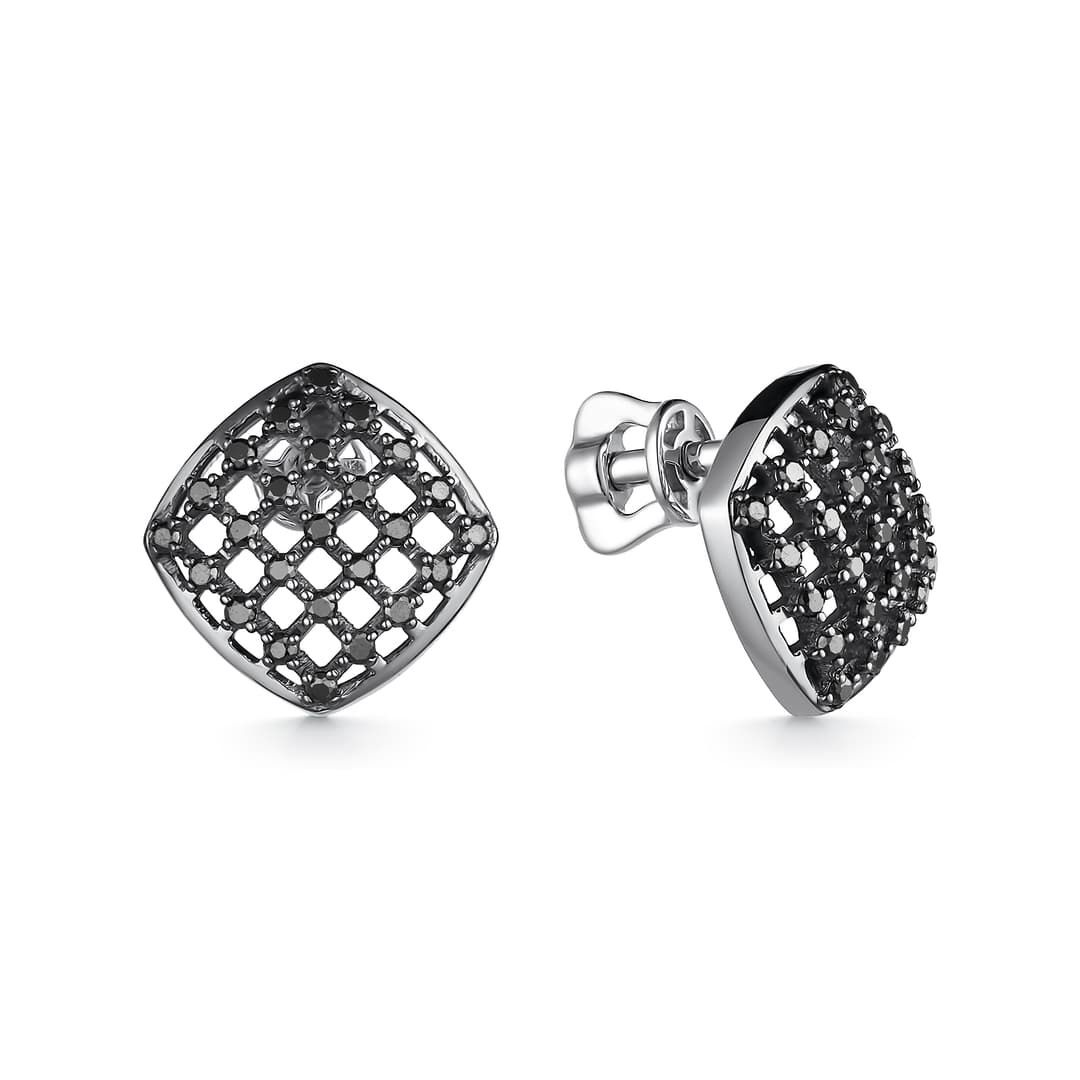 Серьги из золота 585 с бриллиантом