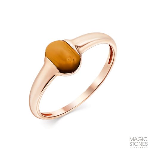 Кольцо из золота 585 с кварцем