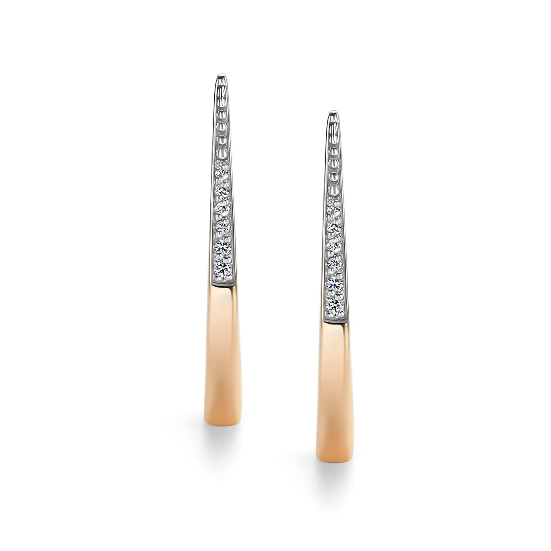 Серьги из золота 585 с бриллиантом