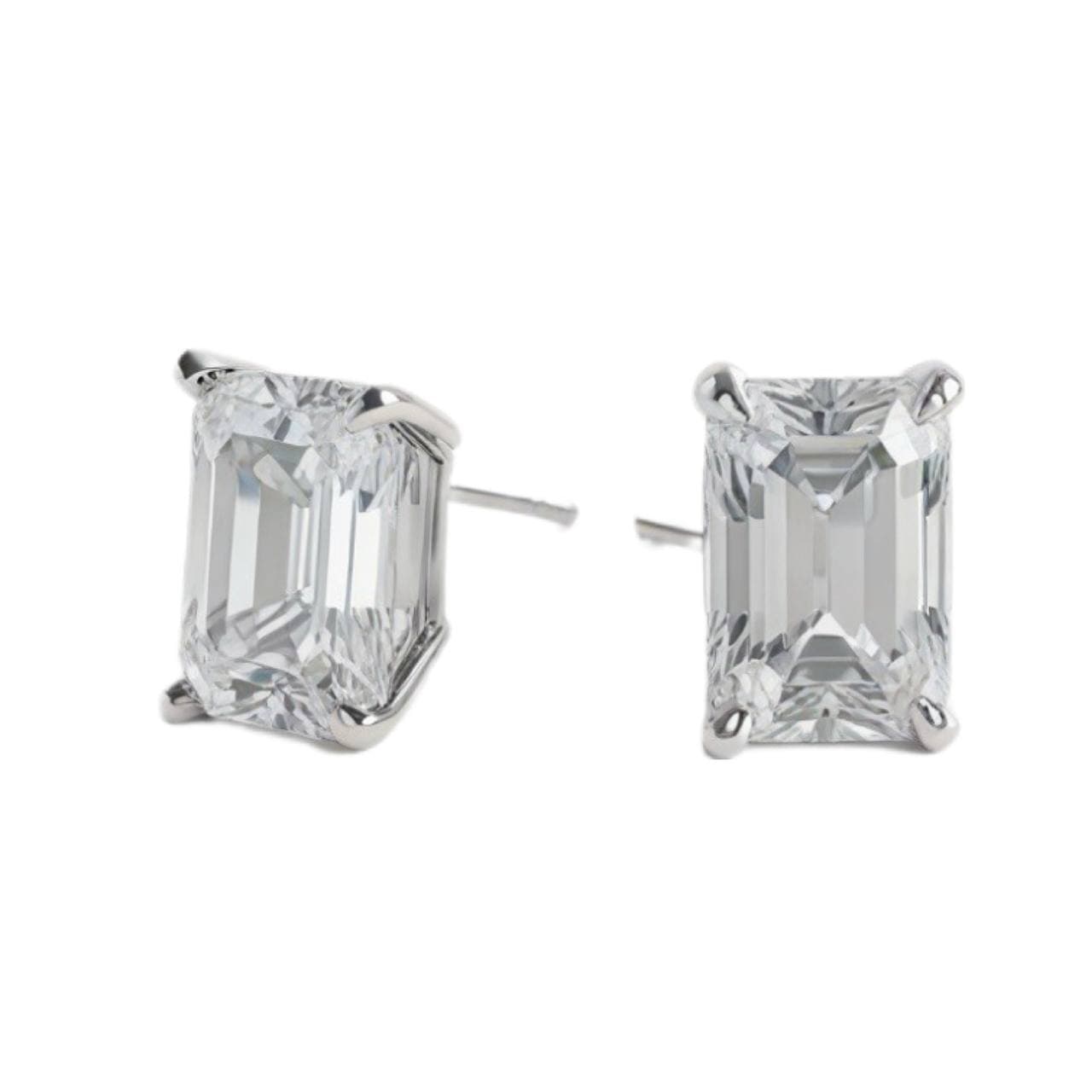 Серьги из серебра 925 с выращенными бриллиантами