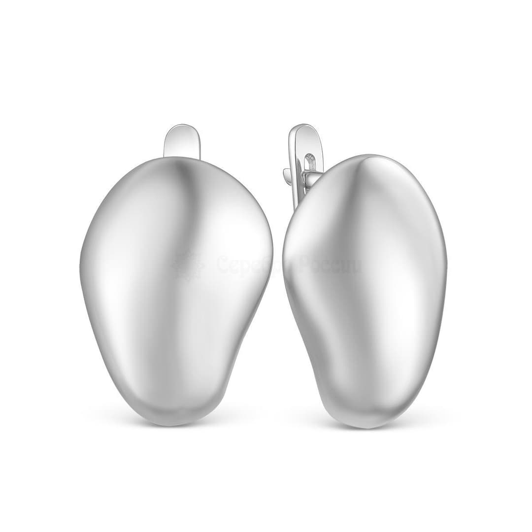 Серьги из серебра 925 без вставки
