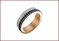 Кольцо из золота 585 с фианитами