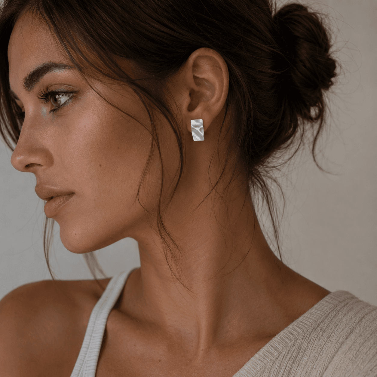 Серьги из серебра 925 без вставки