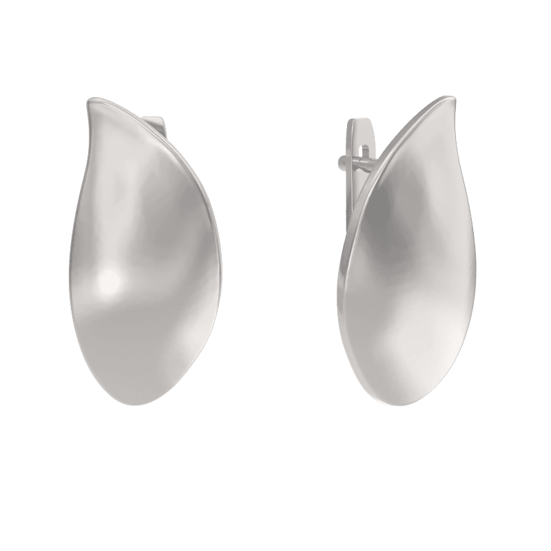 Серьги из серебра 925 без вставки