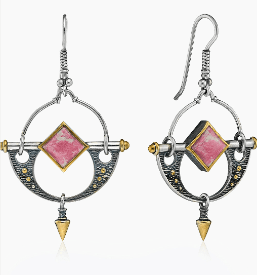 Серьги из серебра 925 с тулит