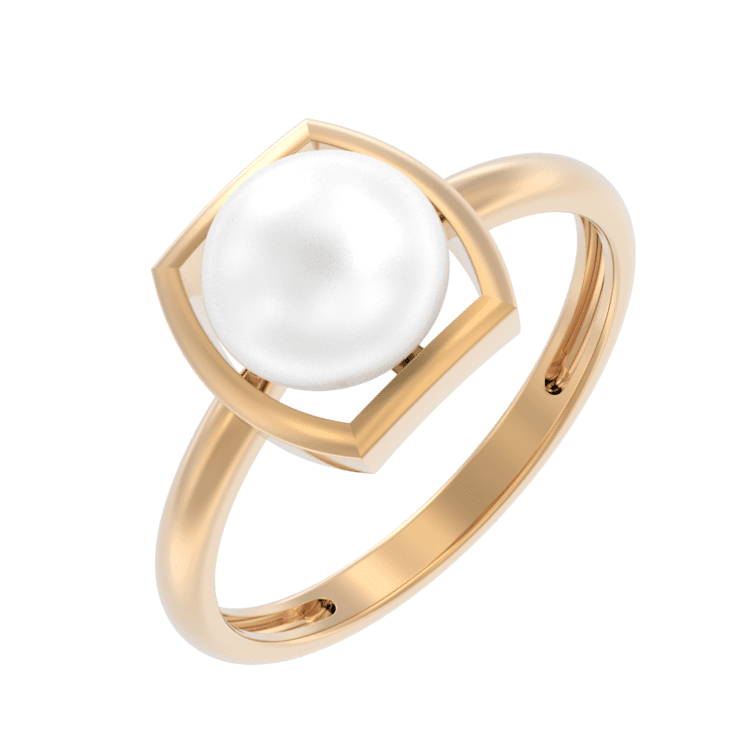 Кольцо из золота 585 с жемчугом
