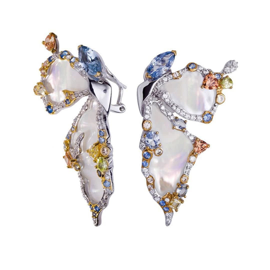 Серьги из серебра 925 с перламутром