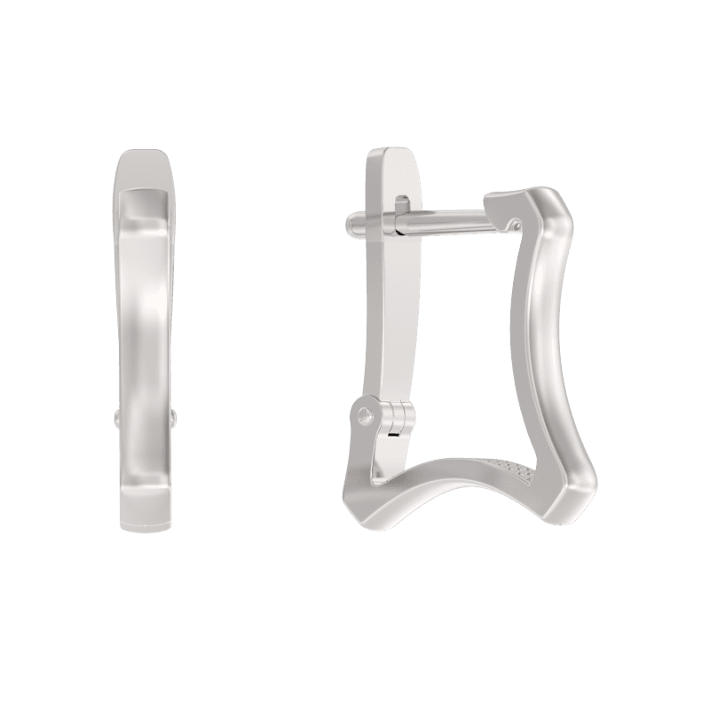 Серьги из серебра 925 без вставки