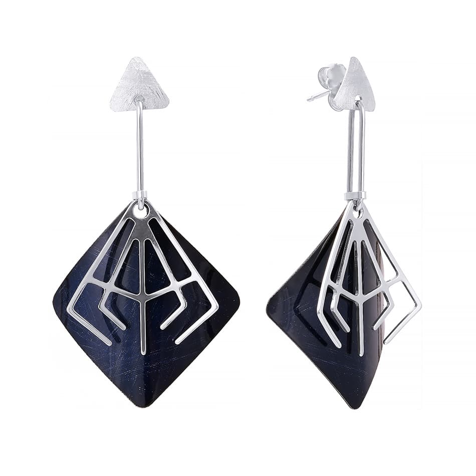 Серьги из серебра 925 с эмалью