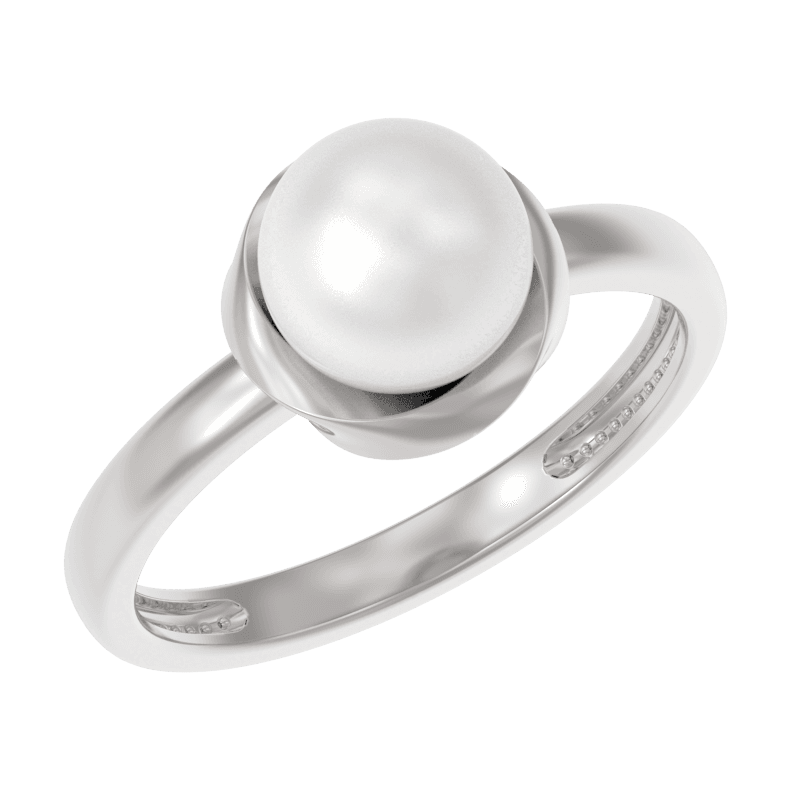 Кольцо из золота 585 с жемчугом