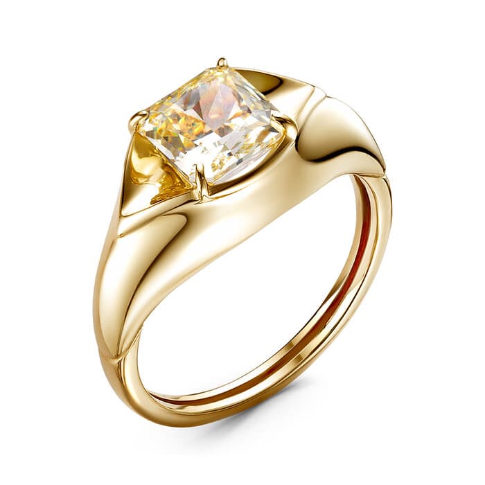 Кольцо из золота 585 с бриллианитами