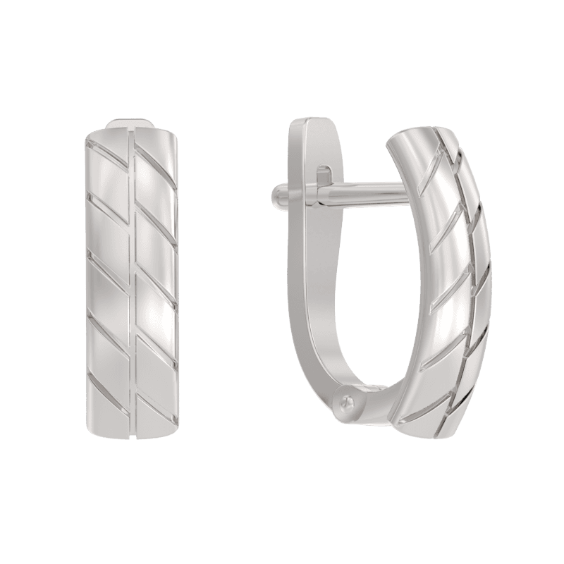 Серьги из серебра 925 без вставки