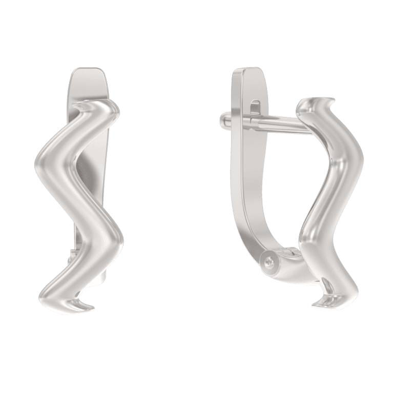 Серьги из серебра 925 без вставки