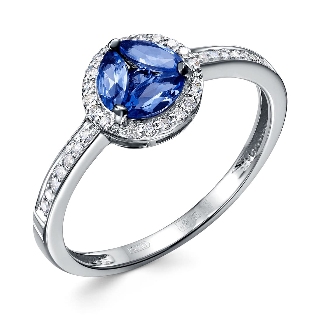 Кольцо из золота 585 с сапфиром