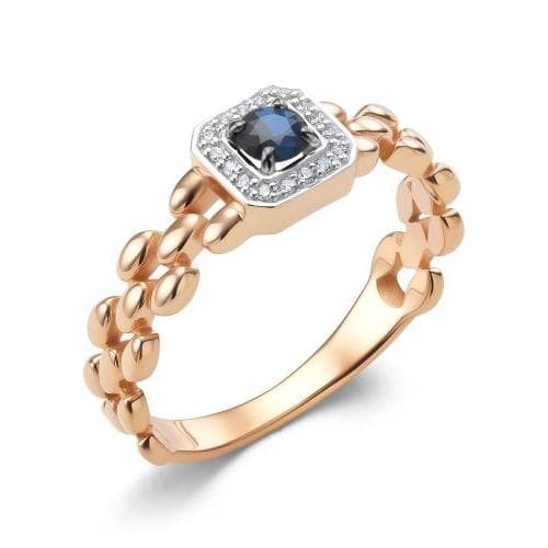 Кольцо из золота 585 с сапфирами