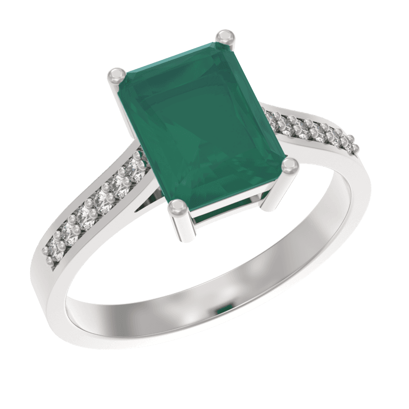 Кольцо из золота 585 с агатами