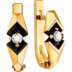 Серьги из золота 585 с бриллиантами