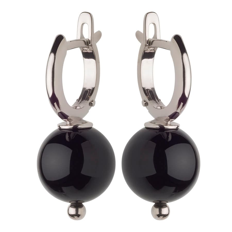Серьги из серебра 925 с агатом