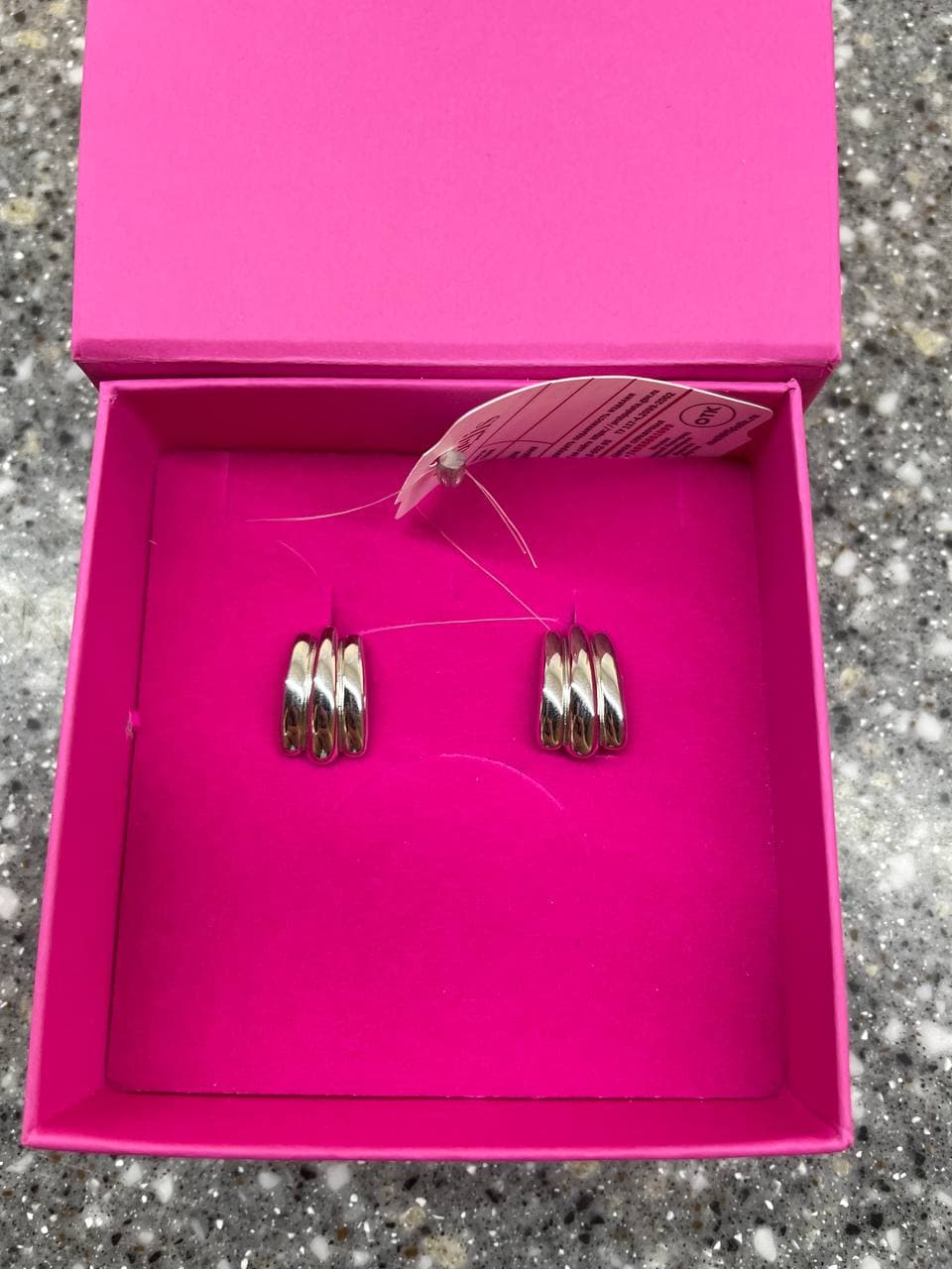 Серьги из серебра 925 без вставки