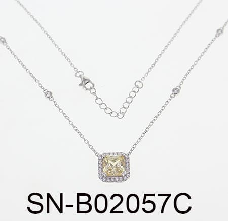 Колье из серебра 925 с кубическим цирконием