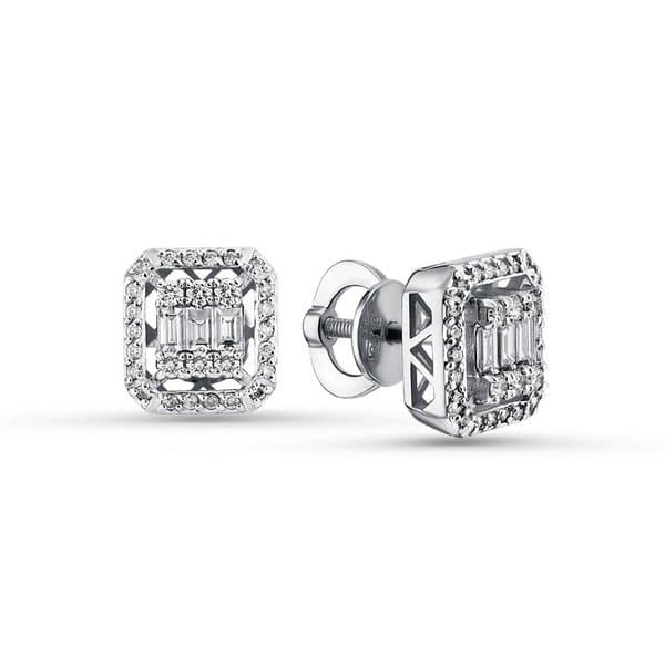 Серьги из золота 585 с бриллиантами