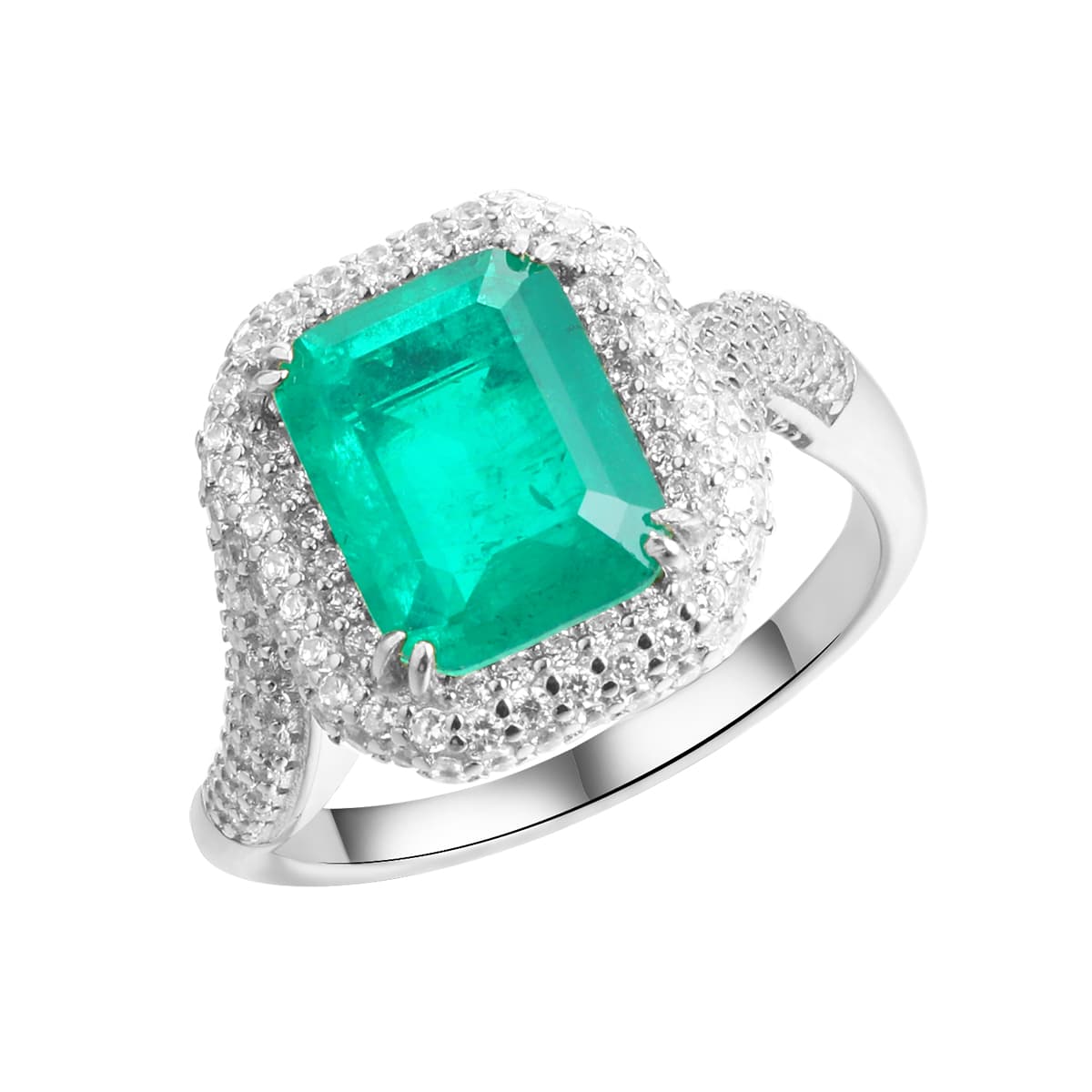 Кольцо из серебра 925 с ситаллами