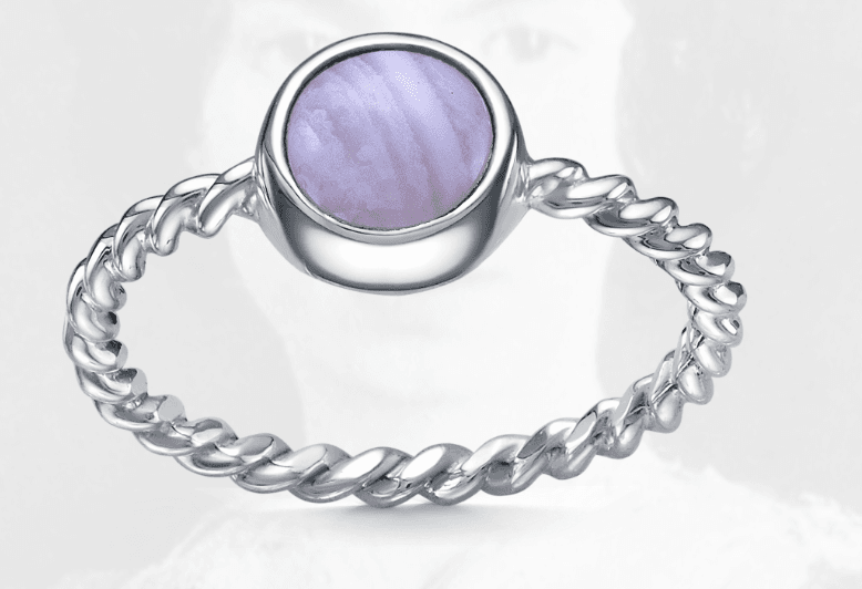 Кольцо из серебра 925 с агатами