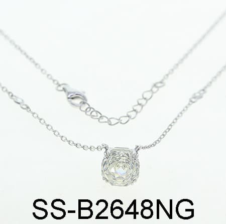 Колье из серебра 925 с кубическим цирконием