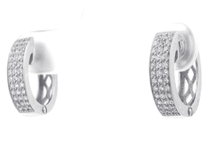 Серьги из серебра 925 с фианитами